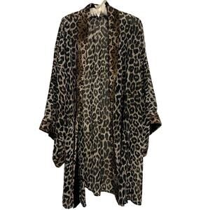 Victoria's Secret Collection animal print robe brown black L